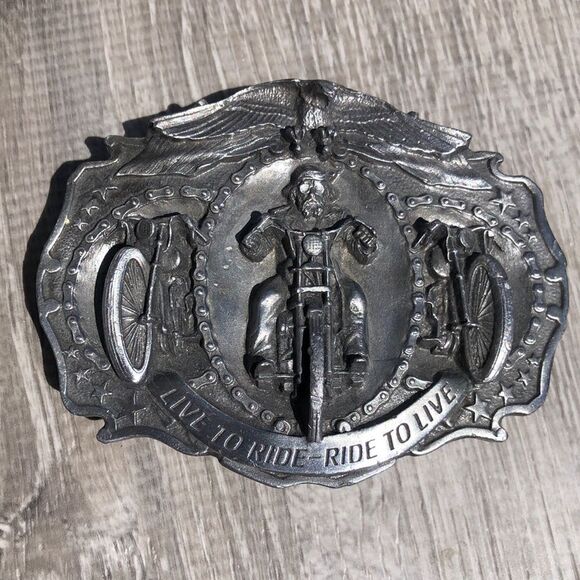 bergamot Other - Live to ride ride to live motorcycle American belt buckle numbered
